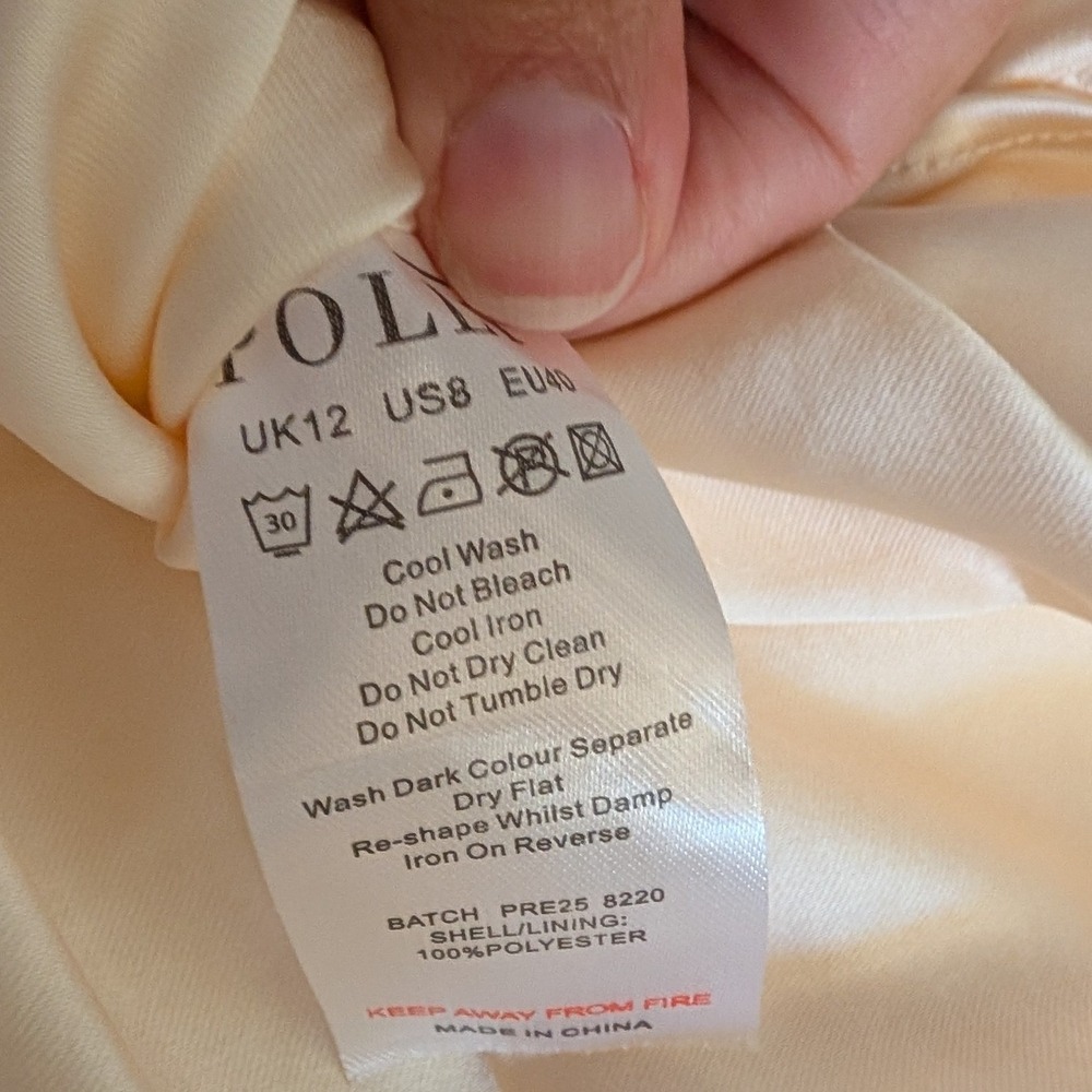 Oh Polly Anastasia Ivory Draped Halterneck Satin Mini Dress US 8 NEW Bride - Picture 7 of 8